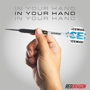 Дротики Red Dragon Gerwyn Price Iceman із латуні, сталевий наконечник, набір для дартсу