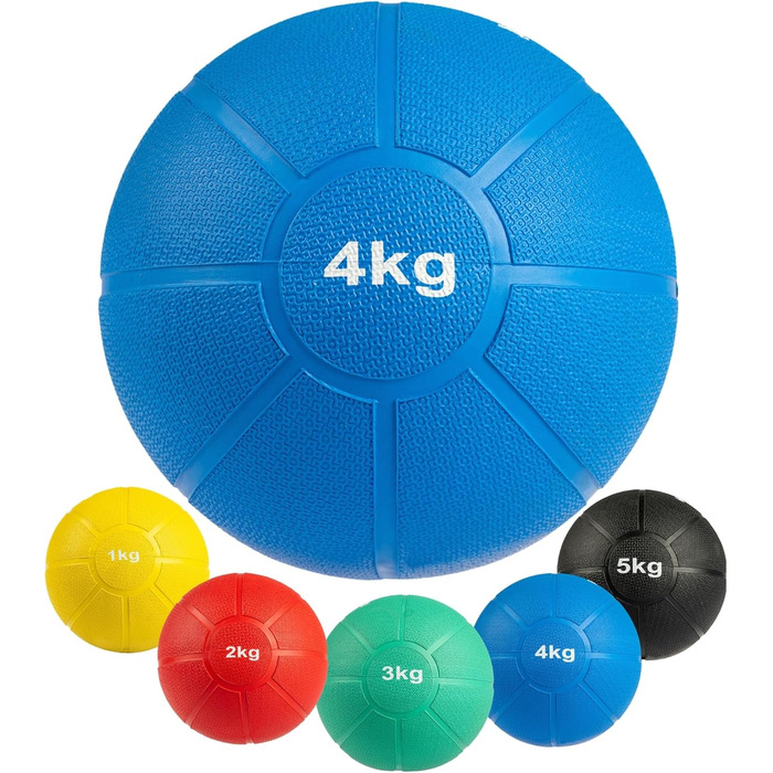 Медичний м'яч Matchu Sports з цільної гуми, 1-5 кг