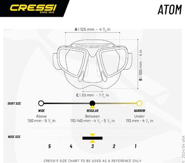 Маска для фрідайвінгу Cressi Atom UNI Blue Metal/Black - професійна маска для підводного полювання