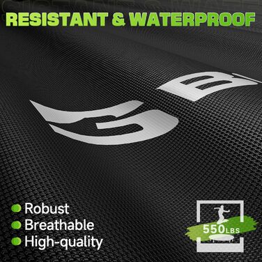 Батут для дому BCAN Fitness, діаметр 102/122 см, з пружинами/ bungee-шнурами, для дорослих до 250 кг, з регульованими ручками, тихий та з низькою вібрацією, 122 см, зелений