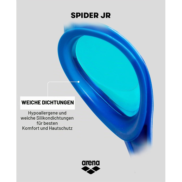 Окуляри для плавання ARENA Spider Junior Mirror - рожево-сірі, дзеркальні лінзи, дитячі