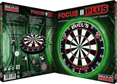 Дротики для дартсу BULL'S Focus II Plus, професійна мішень