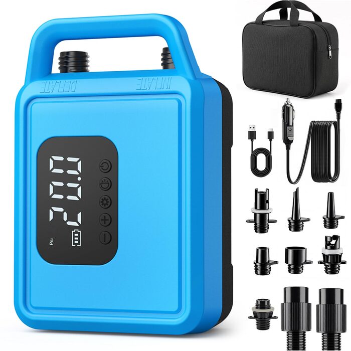 Електричний насос для SUP дошок, каяків та матраців 20 PSI з акумулятором 15600mAh