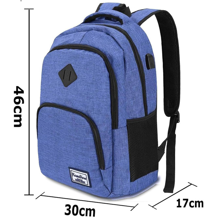 Рюкзак для ноутбука YAMTION 35L з USB, водонепроникний, для чоловіків і жінок, шкільний