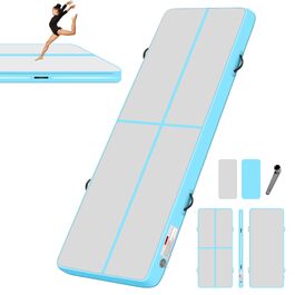 Гімнастичний надувний мат BPB для тамблінгу з електричним насосом, 300x100x10 см — тренажер для гімнастики, йоги, пілатесу та акробатики