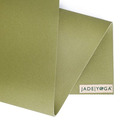Йога-мат Jade Yoga Harmony, оливковий, нековзкий, для фітнесу та йоги