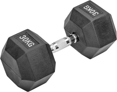 Гантелі Hexagon Studio 60 кг (2x30 кг), гумові, чорні