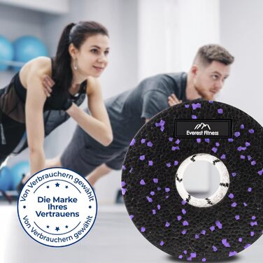 Фасціальна ролика EVERST FITNESS 30 см середньої жорсткості для масажу спини, пілатесу та фітнесу