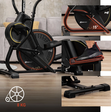 Орбітрек магнітний Hop-Sport HS-450B Dynamic чорно-золотистий