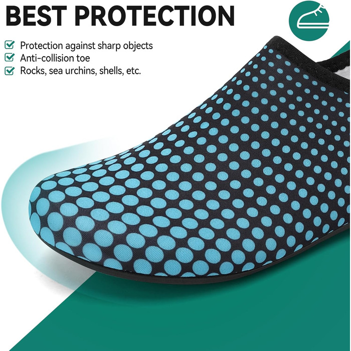 Чоловічі та жіночі аквашузи для плавання, йоги та відпочинку на пляжі. Швидко сохнуть, неслизькі, легкі (43 EU, Синій G995)