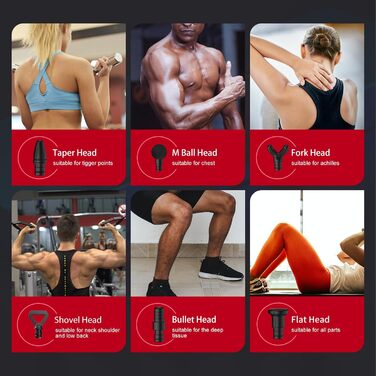 Електричний масажер для м'язів, глибокого впливу, портативний, тихий - ідеальний подарунок для жінок та чоловіків