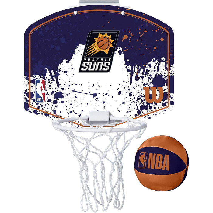 Міні-баскетбольне кільце Wilson NBA Phoenix Suns для дорослих та дітей, універсальне, TU