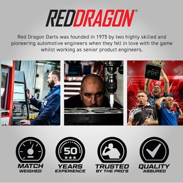 Професійні дартси Red Dragon Razor Edge, вольфрамові, 65 г, сталевий наконечник, сріблясті, з оперенням і шафтами