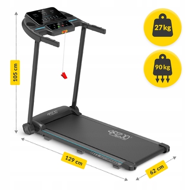 Електрична бігова доріжка 4FIZJO MY-SPEED до 90 кг