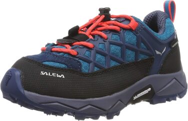 Дитячі трекінгові черевики SALEWA Jr Wildfire Waterproof, унісекс, 32 EU, Caneel Bay Fluo Coral
