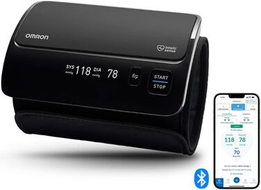 OMRON EVOLV автоматичний тонометр на плече бездротовий, клінічно перевірений, підходить для вагітних, з безкоштовним додатком для здоров'я, акційний комплект – 6 місяців OMRON connect Premium безкоштовно