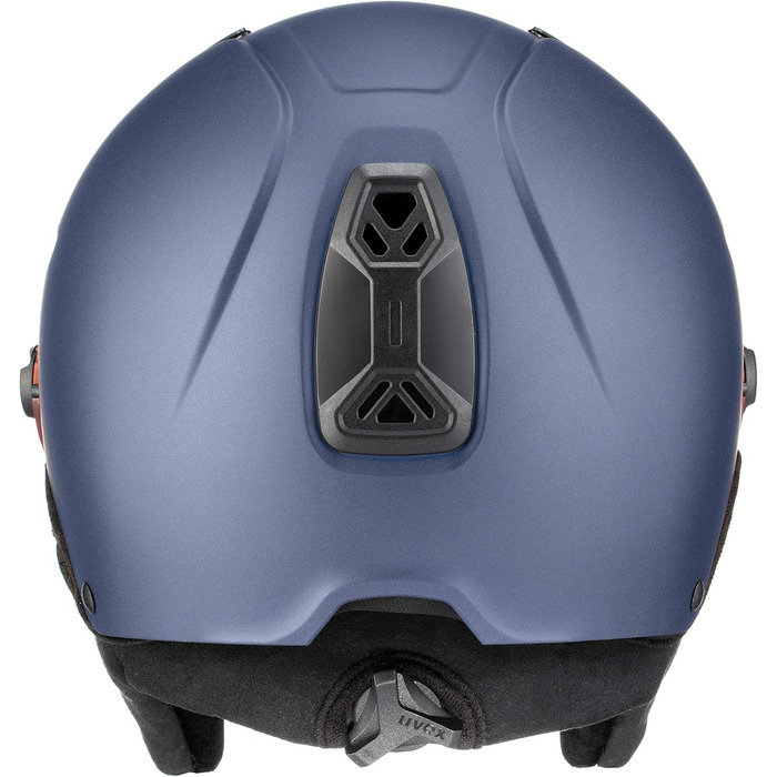 Лижний шолом uvex HLMT 600 з візором, синій матовий, для дорослих, 53-55 см