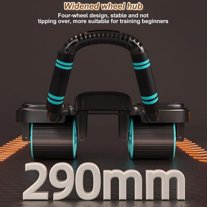 Ролер для пресу з упорами для ліктів, автоматичний відскок, тренажер для пресу для жінок та чоловіків, чорний