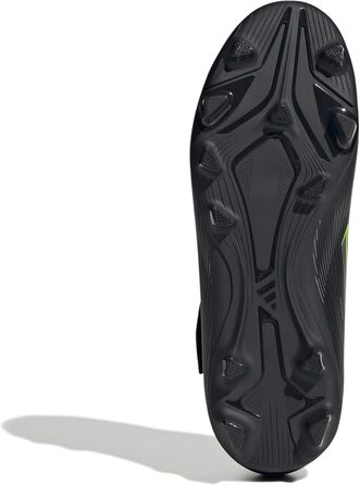 Дитячі футбольні бутси adidas F50 Club Hook and Loop для гри на твердих та багатоповерххових покриттях (35.5 EU, чорний/металік/лимонний)