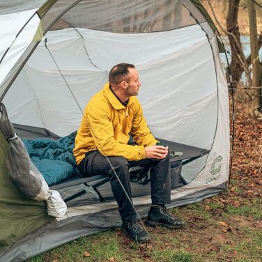 Кемпінгове ліжко HAINBAUR XXL 210x70 см, сіре, 200 кг, складне, легке, з інструментом для збирання