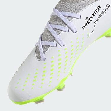 Дитячі футбольні бутси adidas Predator Accuracy.3 FG для жорсткого ґрунту (30.5 EU, білий, чорний, лимонний)