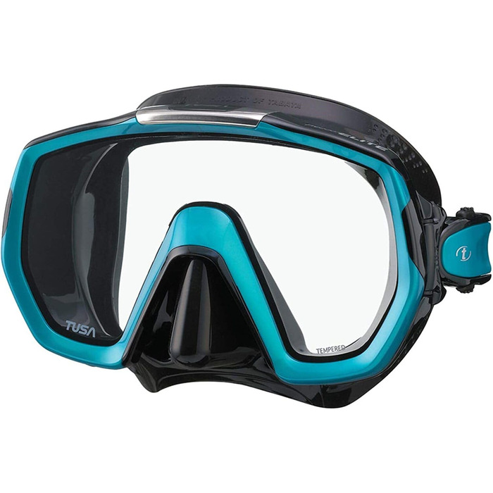Маска для снорклінгу Tusa Freedom Elite Schwarz Ocean Green - Повнолицьова маска для дайвінгу та плавання