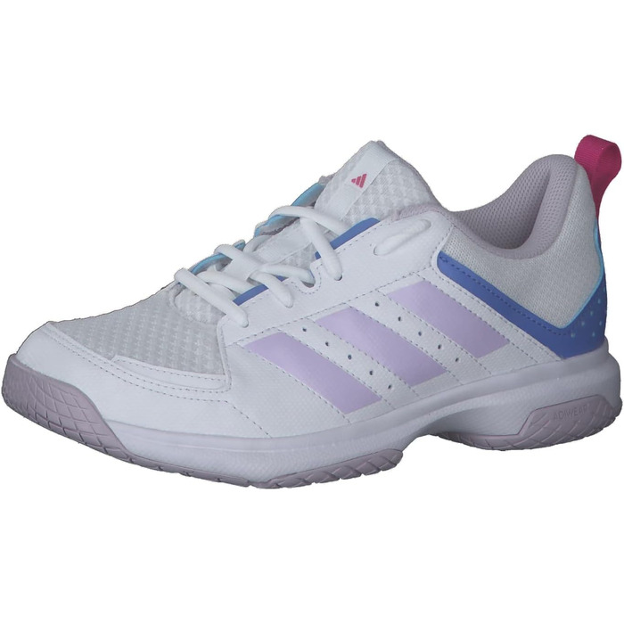 Жіночі кросівки Adidas Ligra 7 Indoor для залу (48 EU, білий, сріблястий, синій)