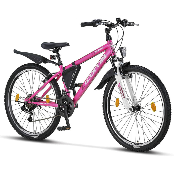 Гірський велосипед Licorne Bike Guide Premium 26 дюймів, 21 швидкість, для дівчат, хлопців, жінок та чоловіків