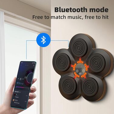 Смарт музична електронна боксерська машина з підсвічуванням і Bluetooth-сенсором – боксерський тренажер для дорослих і дітей, пристрій для зняття стресу