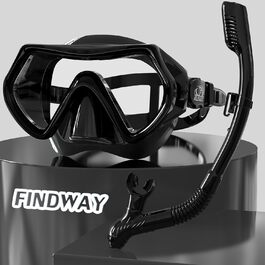 Дайвінгова маска Findway для дорослих і підлітків, чоловіків і жінок, з регульованим силіконовим ремінцем, HD загартоване скло, антипротікальна, для плавання, дайвінгу та снорклінгу