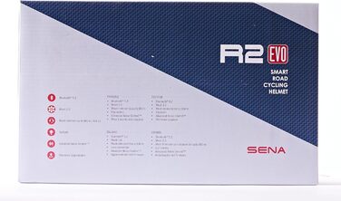 Розумний велосипедний шолом Sena R2 EVO Mesh Intercom для дорослих, вуличний, матово-білий, розмір M