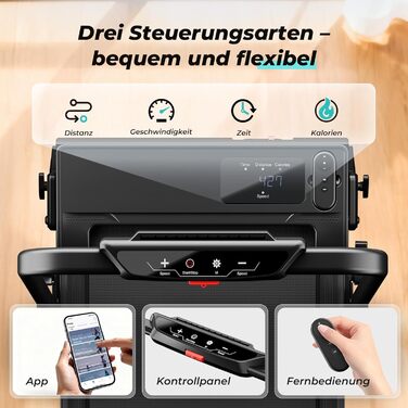 Складана бігова доріжка для дому та офісу Enboy, швидкість 12-14 км/год, ручне регулювання нахилу, LED-дисплей, максимальна вага 150 кг