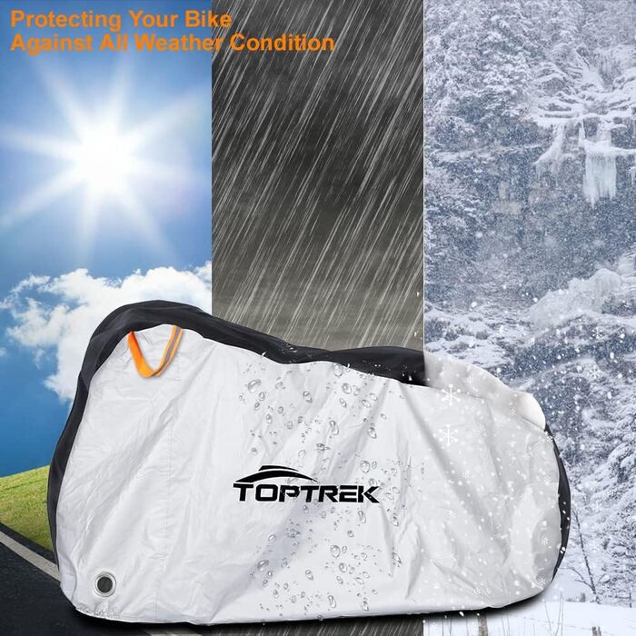 Чохол для велосипедів Toptrek на 2 велосипеди, водонепроникний, 210D Oxford, 210 x 110 x 95 см, гараж для велосипедів, захист від сонця, міцний, з сумкою