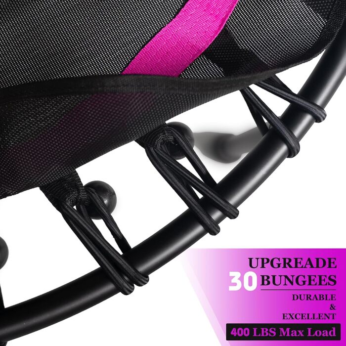 Трамплін для дому DARCHEN, 100 см, до 200 кг, з поручням, червоний