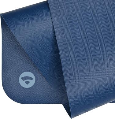 Йога-мат Bodhi ECO PRO XL 200×60×0,4 см, натуральний каучук, антисліп, екологічний, для йоги та пілатесу, океан