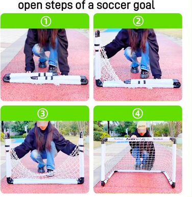 Дитячі ворота для футболу KiBiGOAL 115x80 см, складані - ідеально для гри в саду та в приміщенні, для дітей 4-11 років