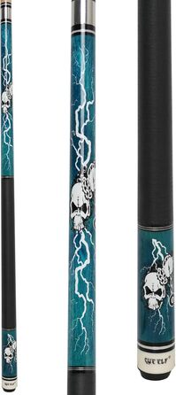 Професійний більярдний кий CUEELF з мотивом черепа, 13 мм, чорна вершинка, канадський клен, 21 oz