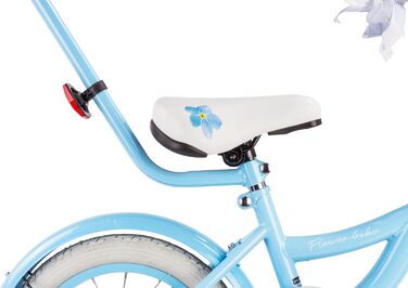 Дитяче велосипед Sun Baby Flower Bike для дівчаток, 16 дюймів, знімний ручка-штовхач, 2-6 років (Блакитний)