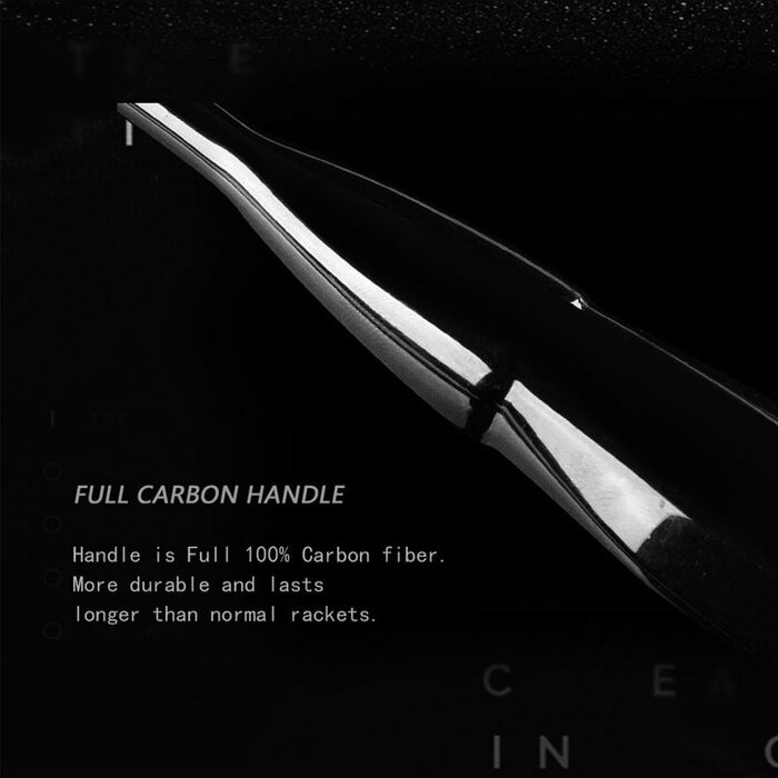 Ракетка для бадмінтону Senston N80 Ultraleicht Graphit з сумкою, 6U, чорна