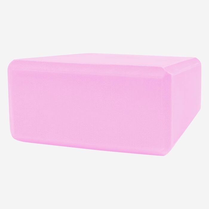 Блок для йоги та пілатеса GORILLA SPORTS з EVA-піни, протиковзкий, 23.5 x 15 x 8 см, рожевий