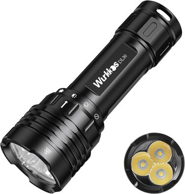 Ліхтар під водою Wurkkos DL30, 3600 Люмен, IPX8, 3* LED CRI 90 LH351D, з зарядним пристроєм