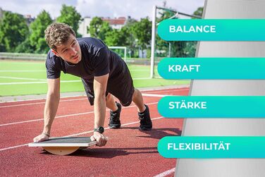 RPM Power Balance Wobble Board – баланс-борд з масиву дерева для тренування кора, зміцнення ніг і верхньої частини тіла, класична дошка для балансу