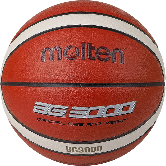 Баскетбольний м’яч Molten BG3000 FIBA, штучна шкіра, для залу та вулиці, помаранчевий з графіті
