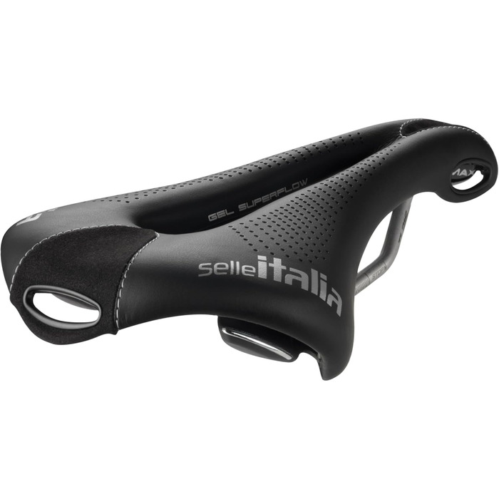 Велосипедне сідло Selle Italia Max Flite Gel Superflow, титанові рейки TI 316, Ø7 мм, Faser-Tek, гель, амортизатор, для шосе Gran Turismo
