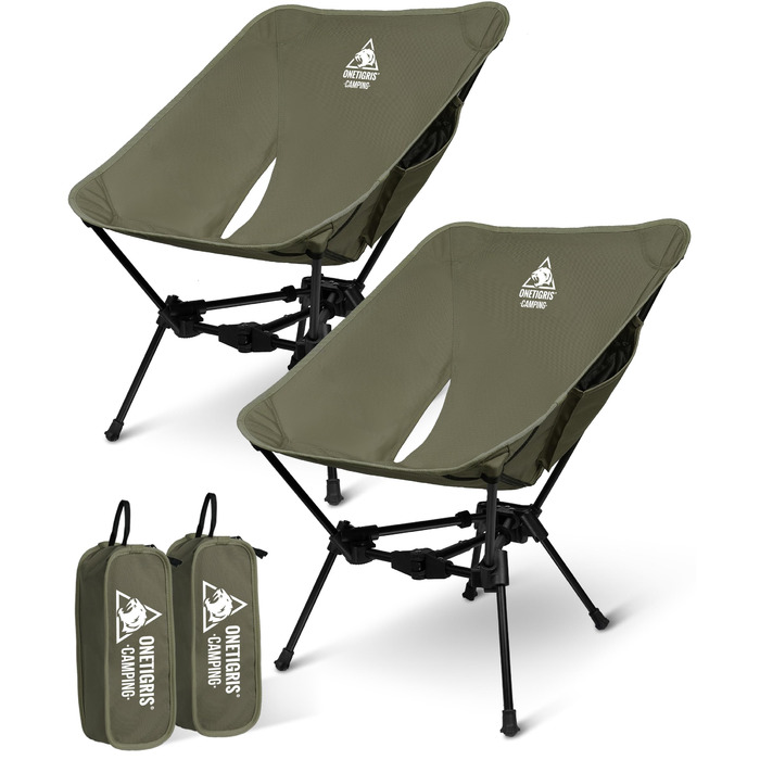 Крісло туристичне складне OneTigris TIGERBLADE, 150 кг, 2 шт., Ranger Green