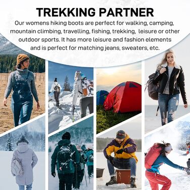 Зимові черевики жіночі утеплені, водонепроникні, зимові черевики, черевики від снігу, теплі зимові черевики, короткі черевики, туристичні черевики, підошва не слизька, колір верблюжий, 38 EU