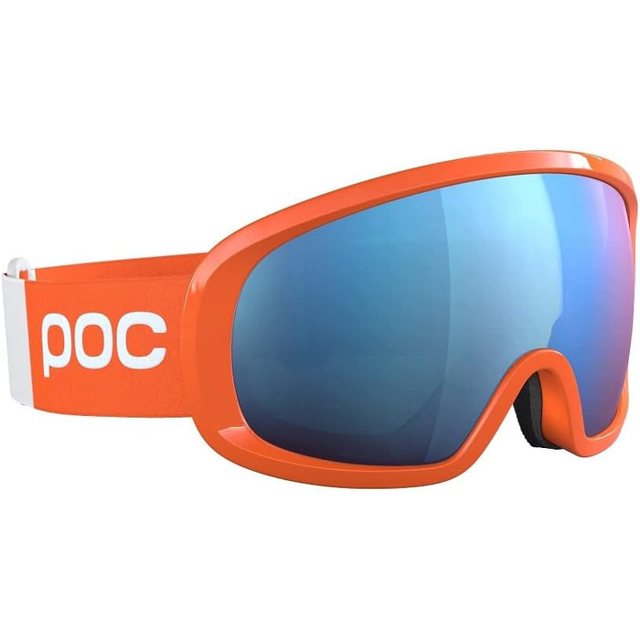 Гірськолижна маска POC Fovea Mid Clarity Comp+ для змагань, флуоресцентно-помаранчева/синя лінза Spektris Blue