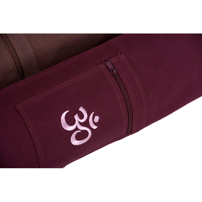 Сумка для йоги Yogistar Yogibag Basic 65 см з бавовни, бордова з Om, на блискавці