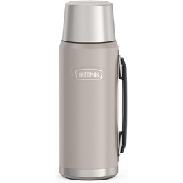 Термос для напоїв Thermos Icon 1,2 л, бежевий, ізольована пляшка з чашкою, термокружка з ручкою, 24 год гаряче/холодне, герметичний, BPA-free, можна мити в посудомийній машині