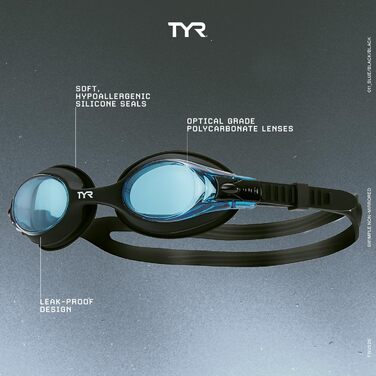 Дитячі окуляри для плавання TYR Swimple S Blau/Schwarz/Schwarz